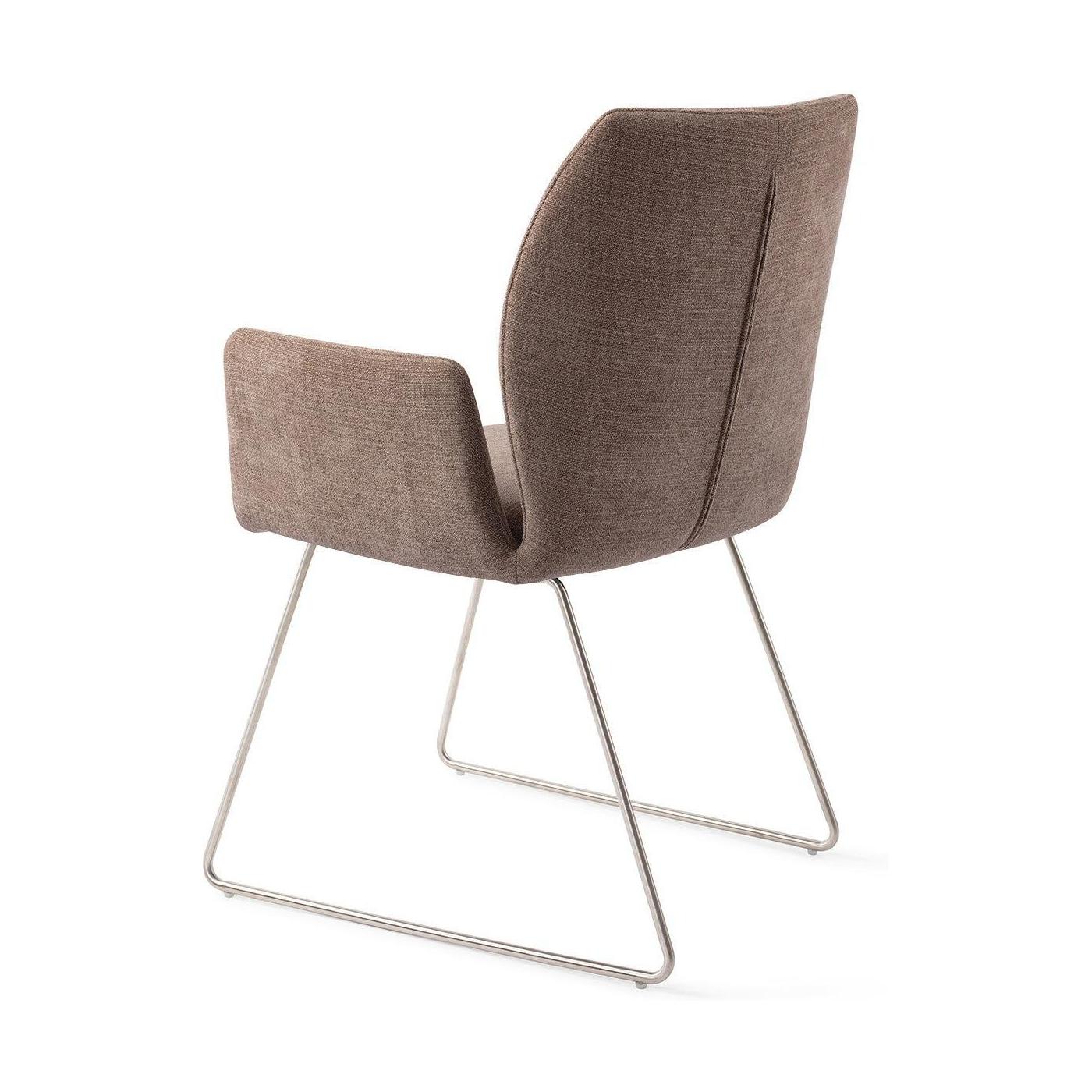 Jesper Home Misaki eetkamerstoel Mocha Mist slide steel
