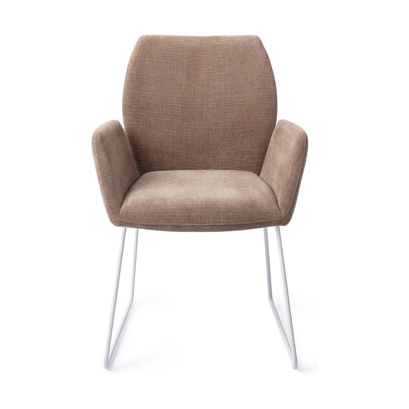 Jesper Home Misaki eetkamerstoel Mocha Mist slide white
