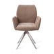 Jesper Home Misaki eetkamerstoel Mocha Mist turn steel