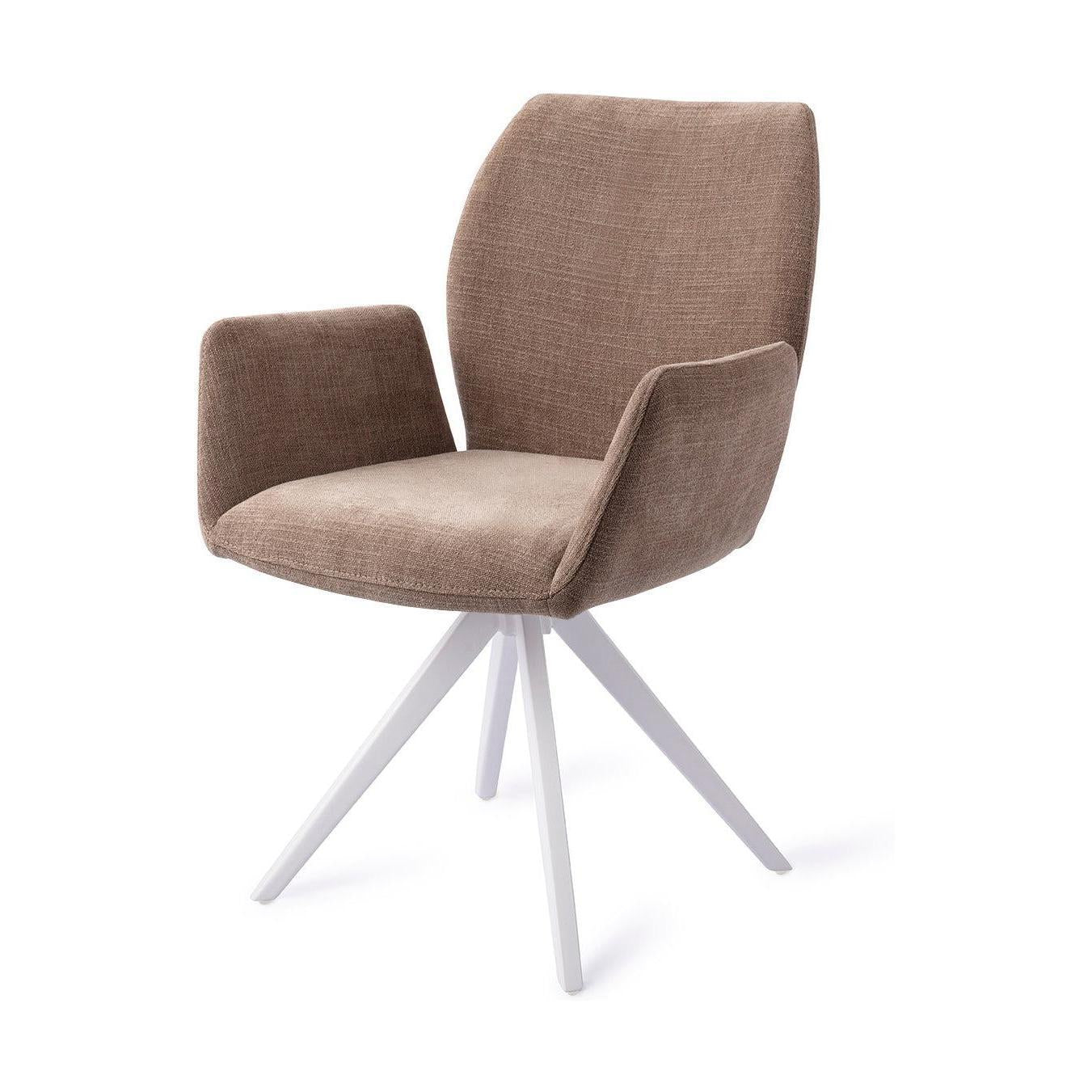 Jesper Home Misaki eetkamerstoel Mocha Mist turn white