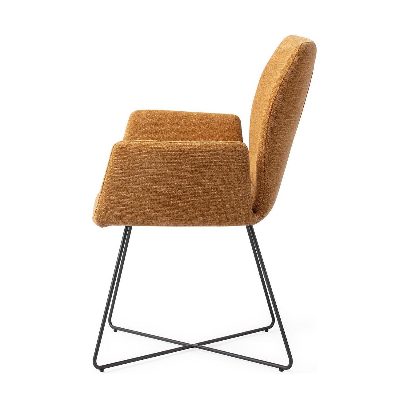 Jesper Home Misaki eetkamerstoel Honey Harvest cross black