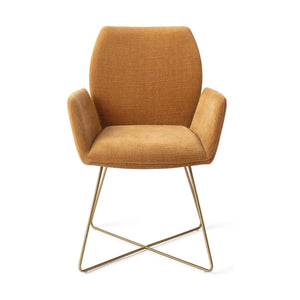 Jesper Home Misaki eetkamerstoel Honey Harvest cross gold