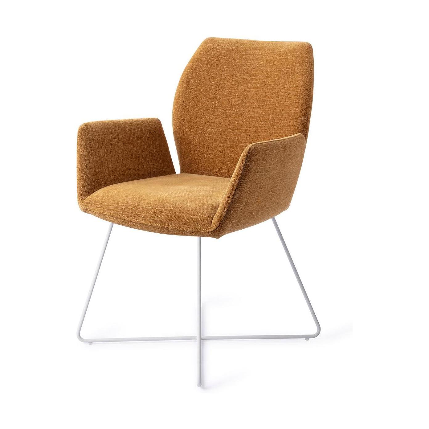Jesper Home Misaki eetkamerstoel Honey Harvest cross white