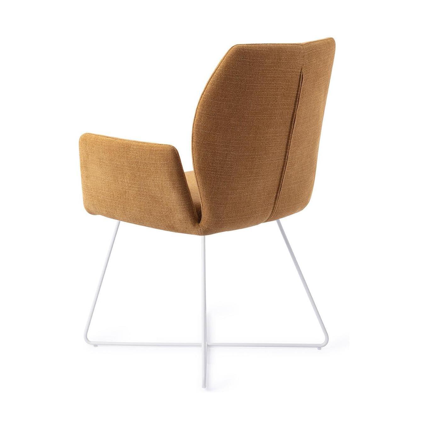 Jesper Home Misaki eetkamerstoel Honey Harvest cross white