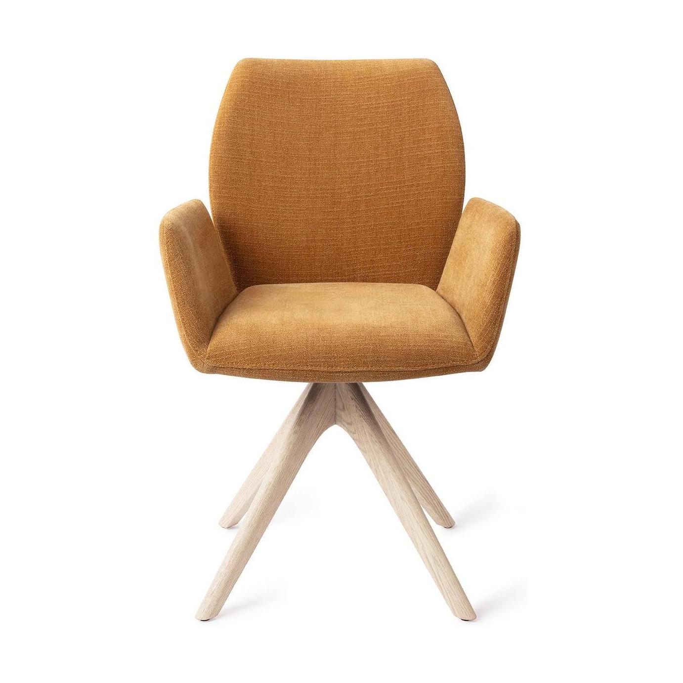 Jesper Home Misaki eetkamerstoel Honey Harvest revolve oak bleach
