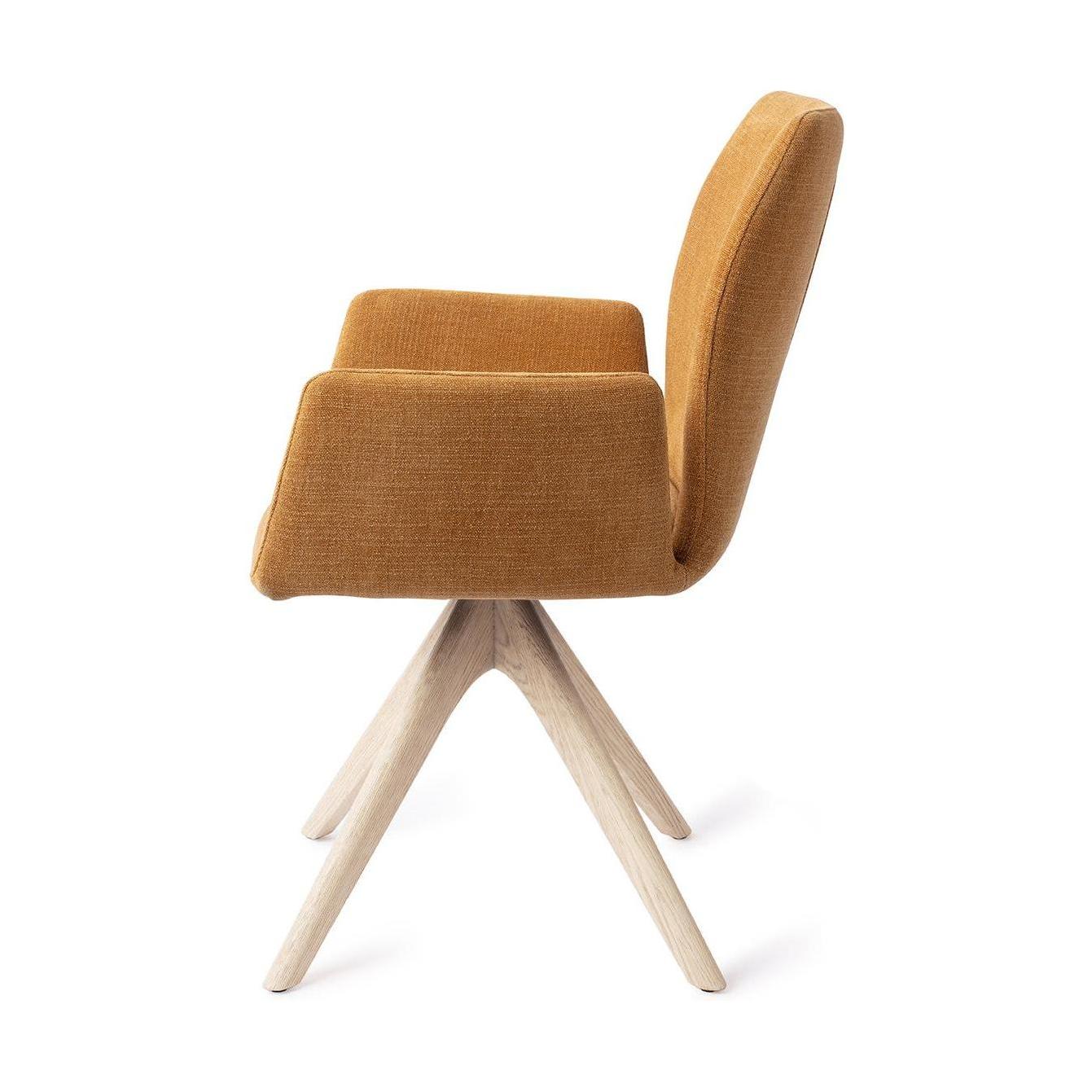 Jesper Home Misaki eetkamerstoel Honey Harvest revolve oak bleach