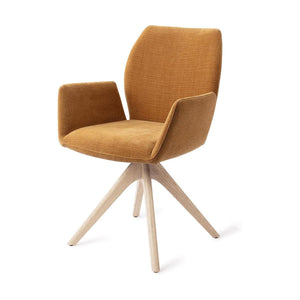 Jesper Home Misaki eetkamerstoel Honey Harvest revolve oak bleach
