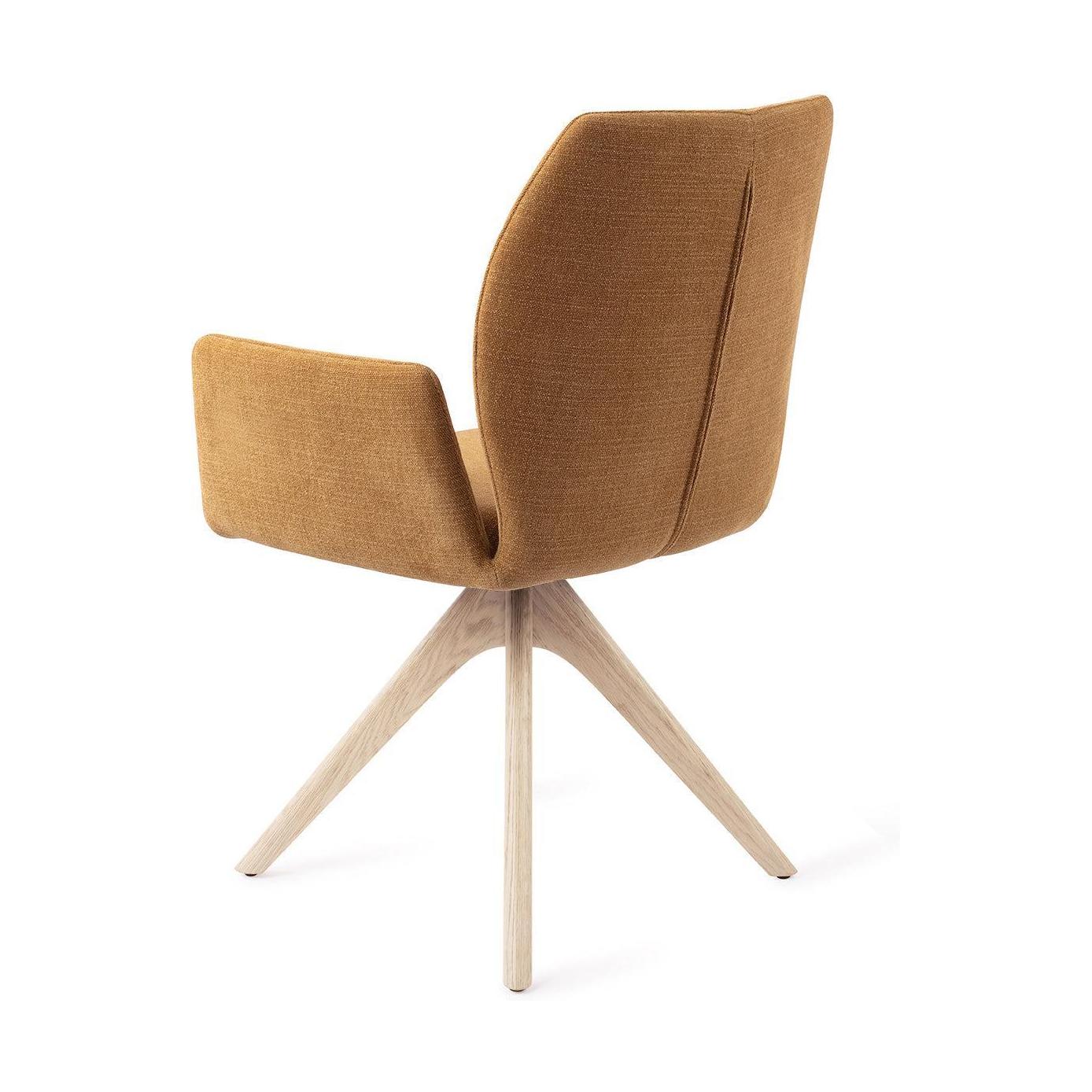 Jesper Home Misaki eetkamerstoel Honey Harvest revolve oak bleach