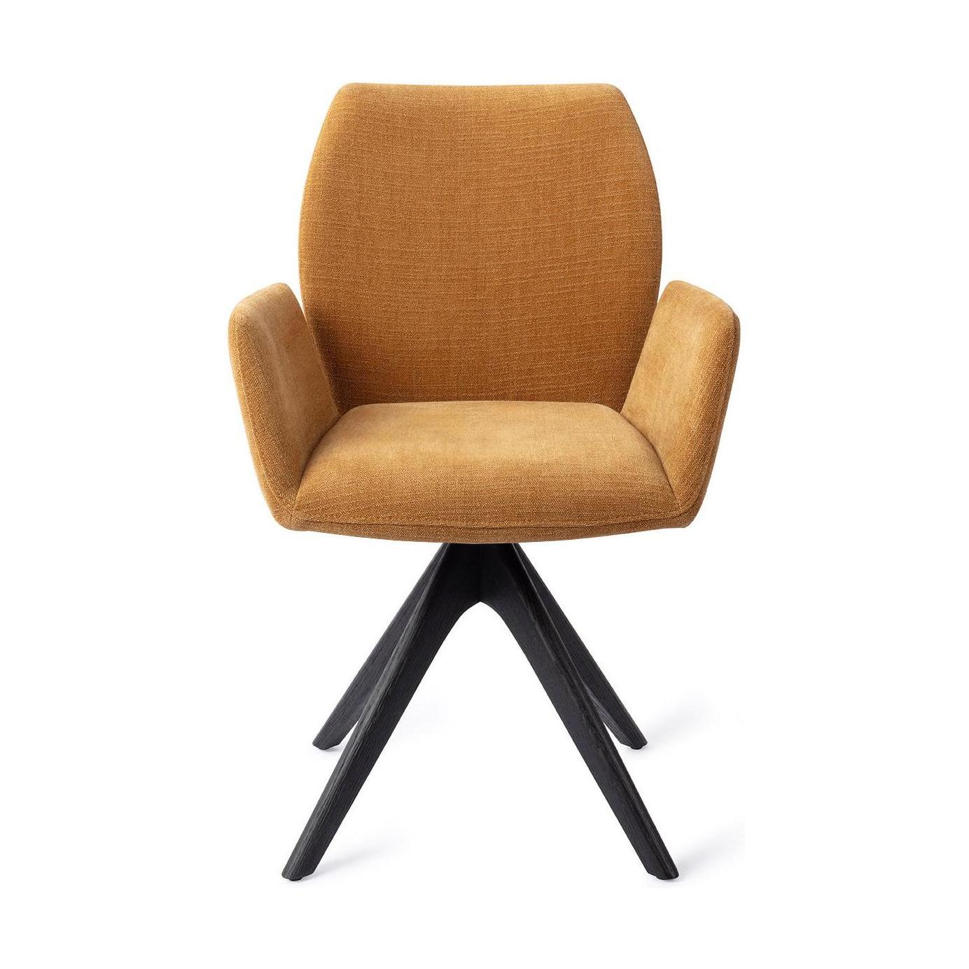 Jesper Home Misaki eetkamerstoel Honey Harvest revolve oak black