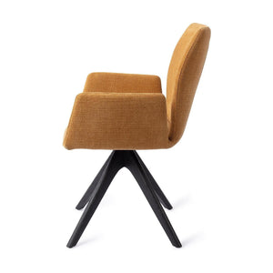 Jesper Home Misaki eetkamerstoel Honey Harvest revolve oak black