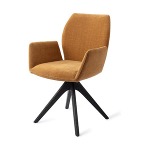Jesper Home Misaki eetkamerstoel Honey Harvest revolve oak black