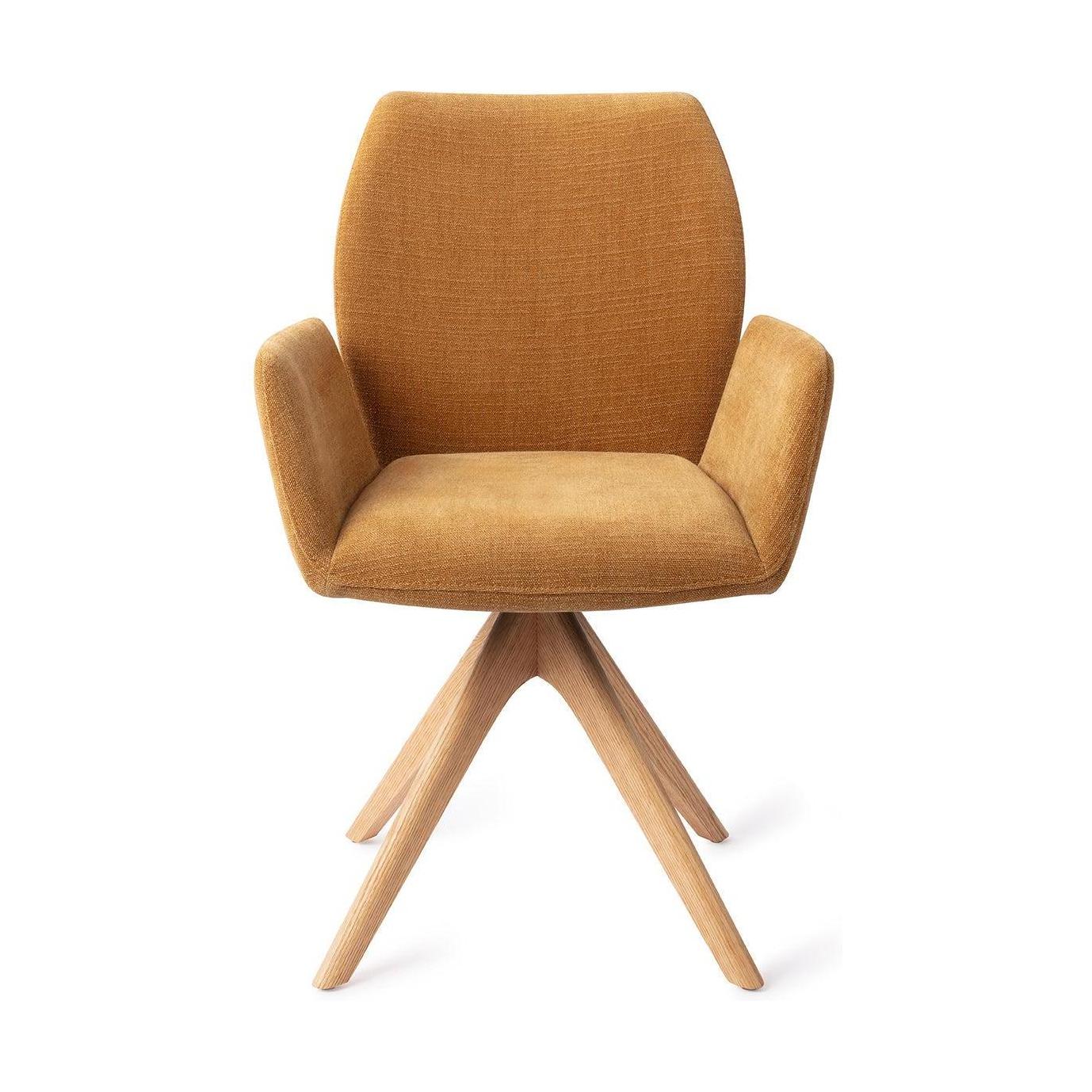 Jesper Home Misaki eetkamerstoel Honey Harvest revolve oak natural