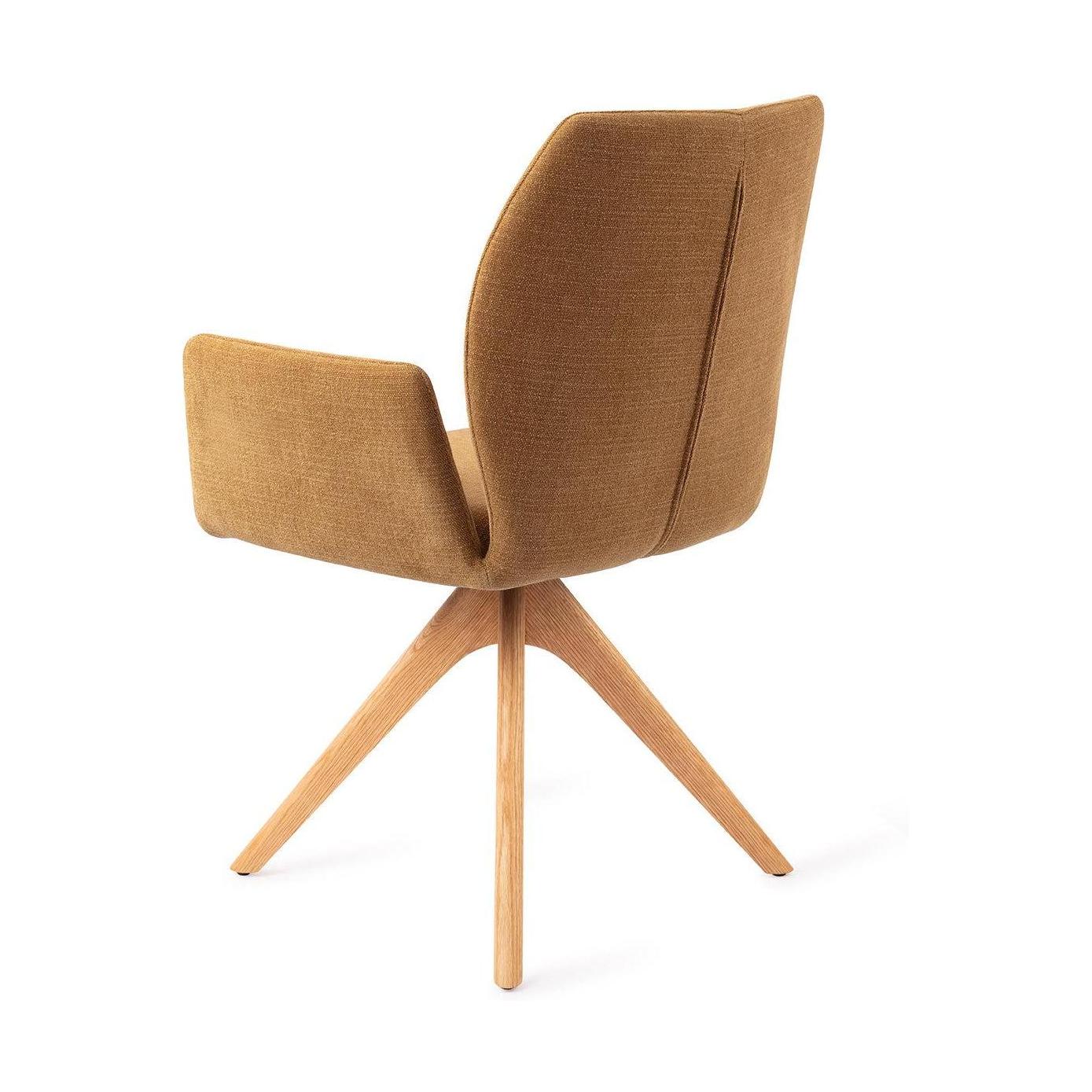 Jesper Home Misaki eetkamerstoel Honey Harvest revolve oak natural