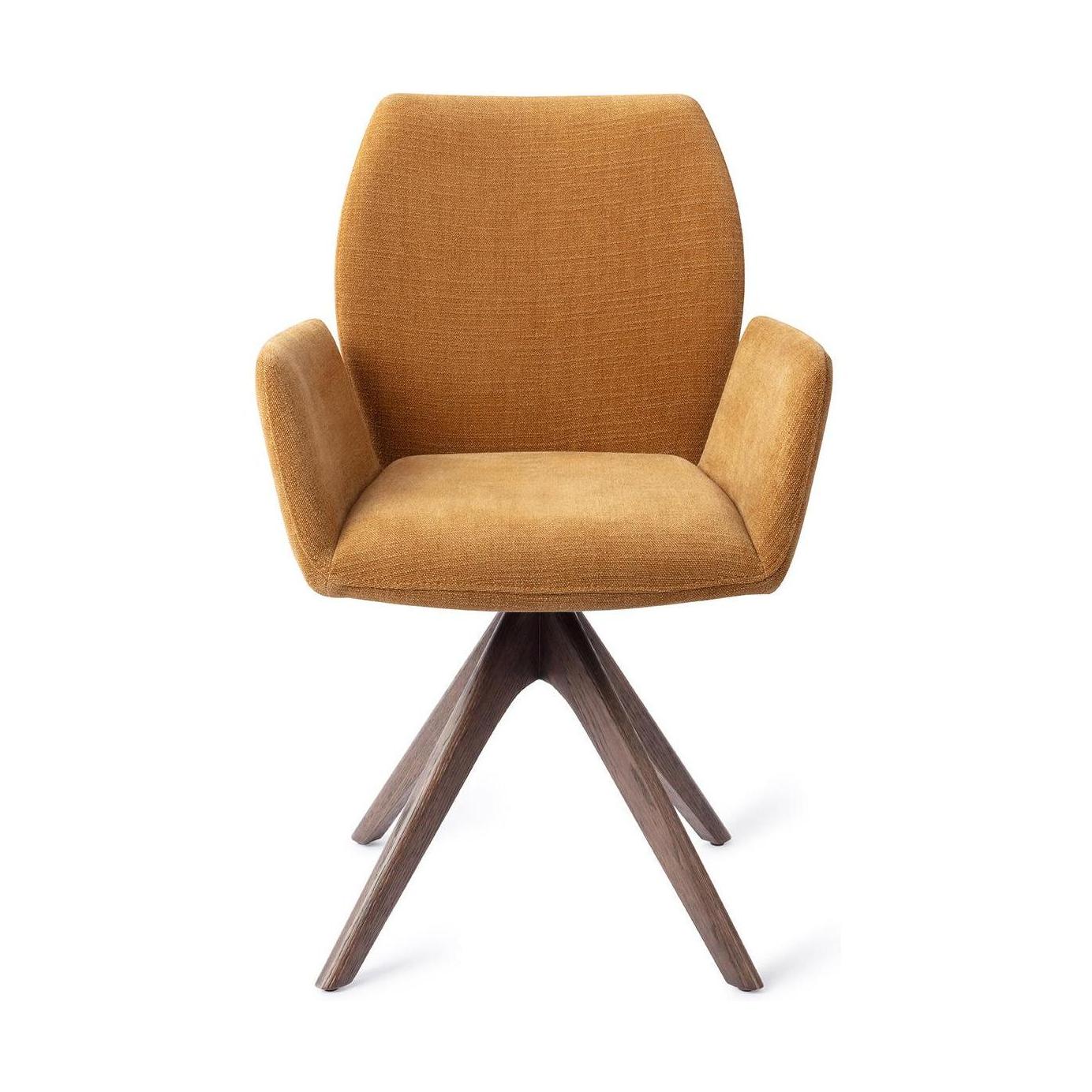 Jesper Home Misaki eetkamerstoel Honey Harvest revolve oak walnut