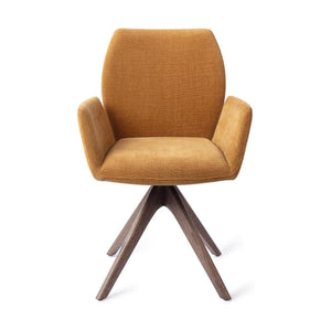 Jesper Home Misaki eetkamerstoel Honey Harvest revolve oak walnut