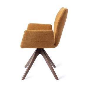 Jesper Home Misaki eetkamerstoel Honey Harvest revolve oak walnut