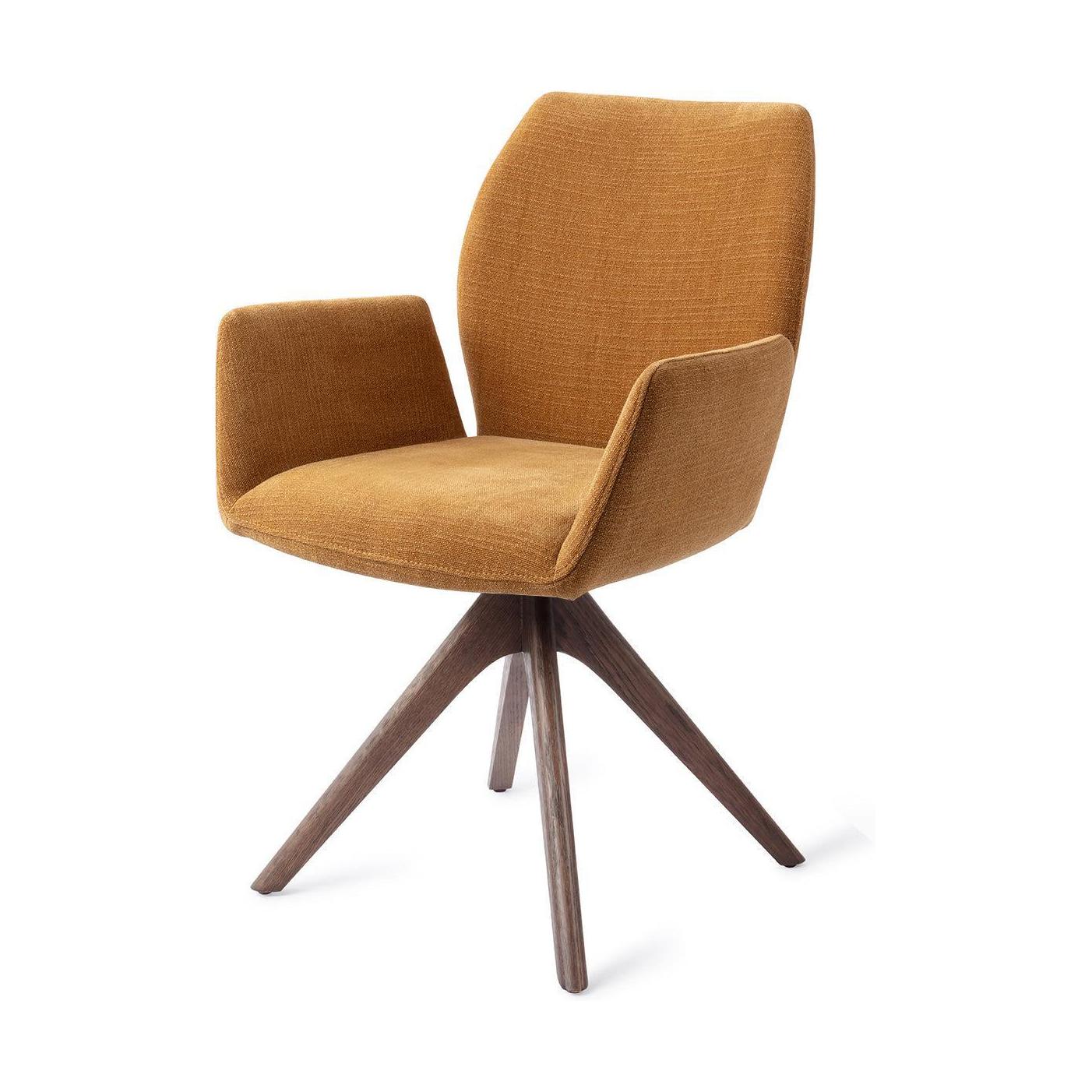 Jesper Home Misaki eetkamerstoel Honey Harvest revolve oak walnut