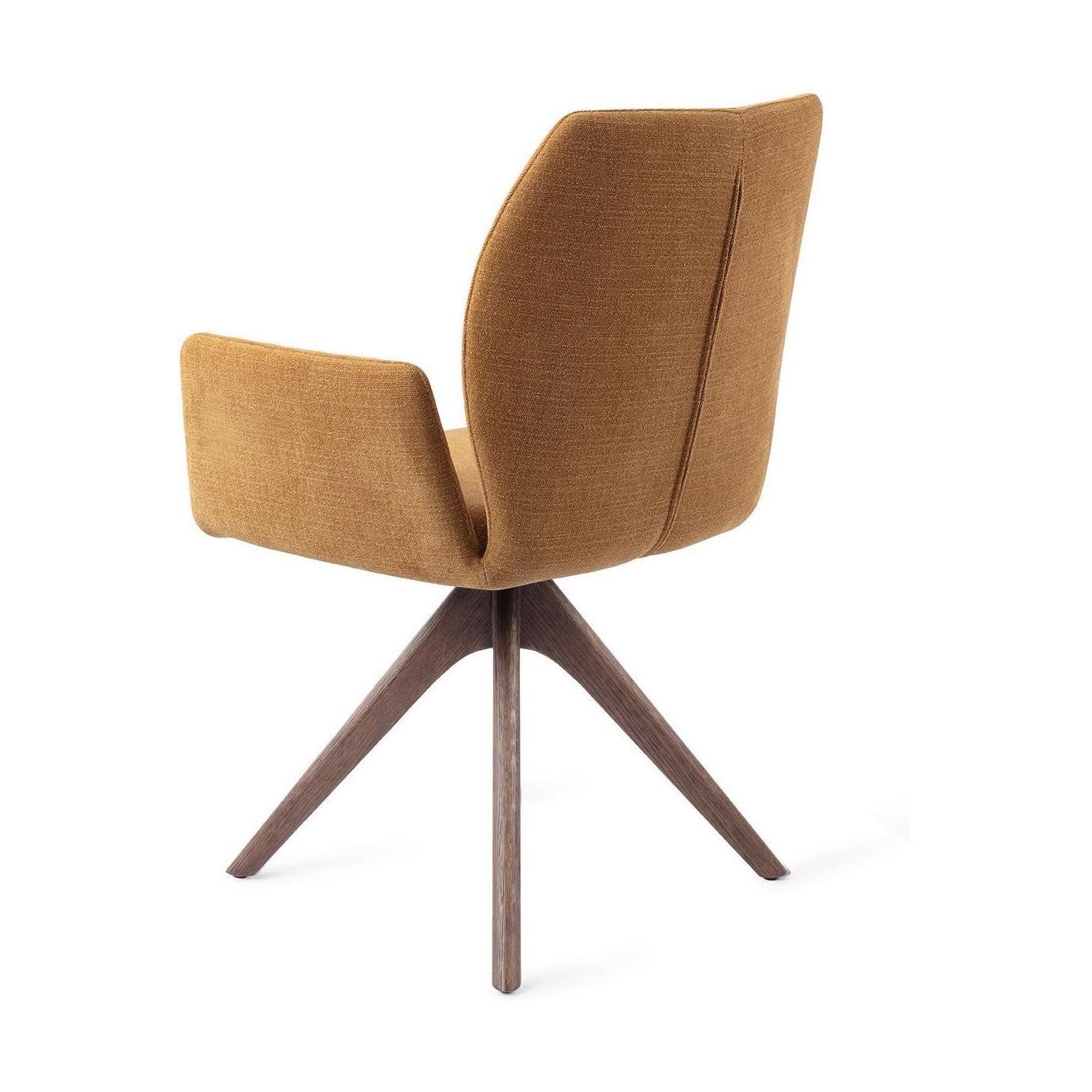 Jesper Home Misaki eetkamerstoel Honey Harvest revolve oak walnut