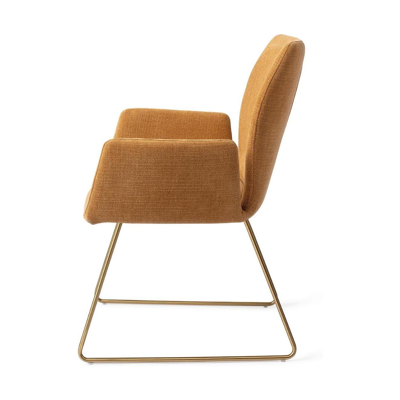 Jesper Home Misaki eetkamerstoel Honey Harvest slide gold