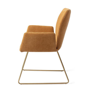 Jesper Home Misaki eetkamerstoel Honey Harvest slide gold