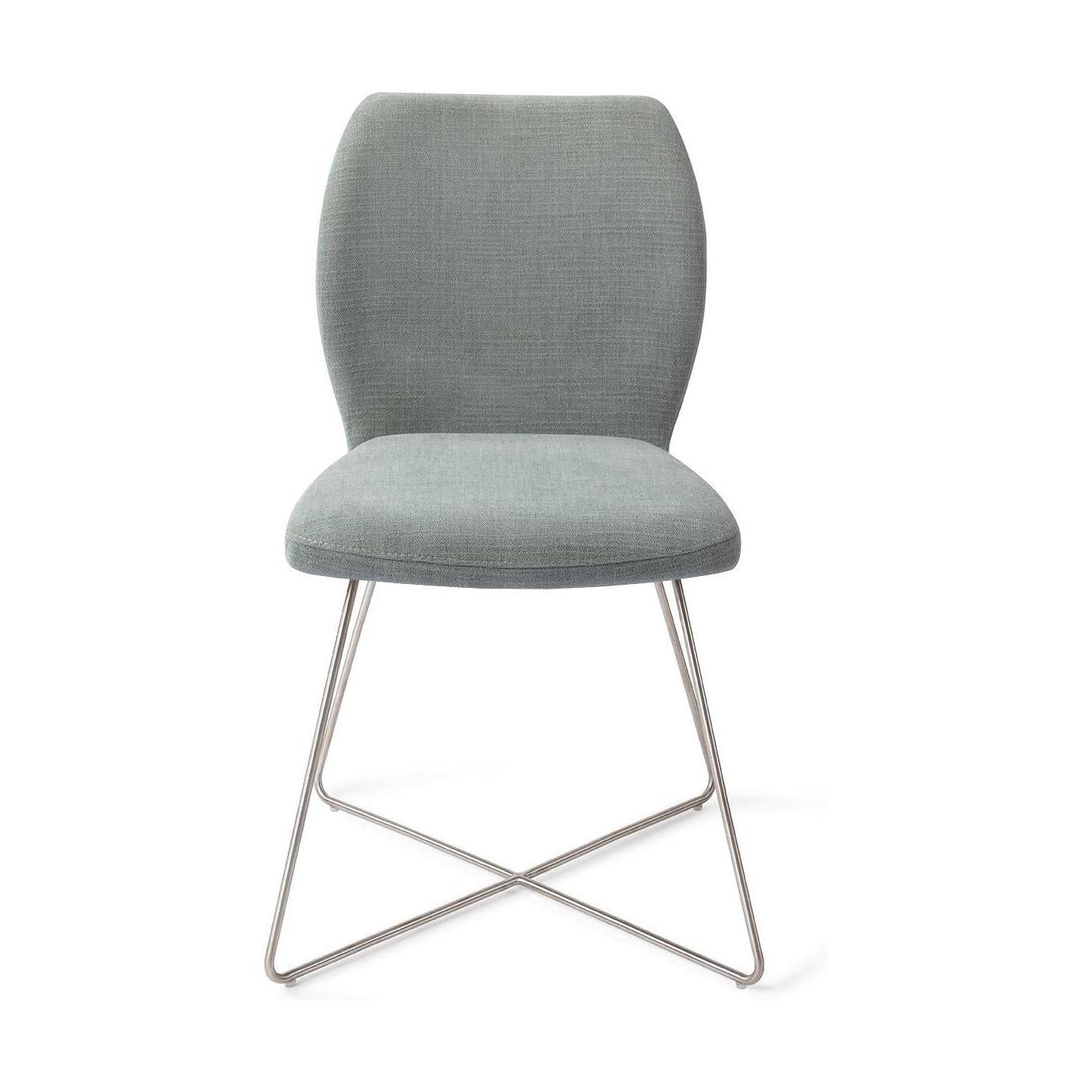 Jesper Home Ikata eetkamerstoel Breezy Blue cross steel