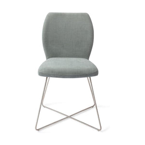 Jesper Home Ikata eetkamerstoel Breezy Blue cross steel
