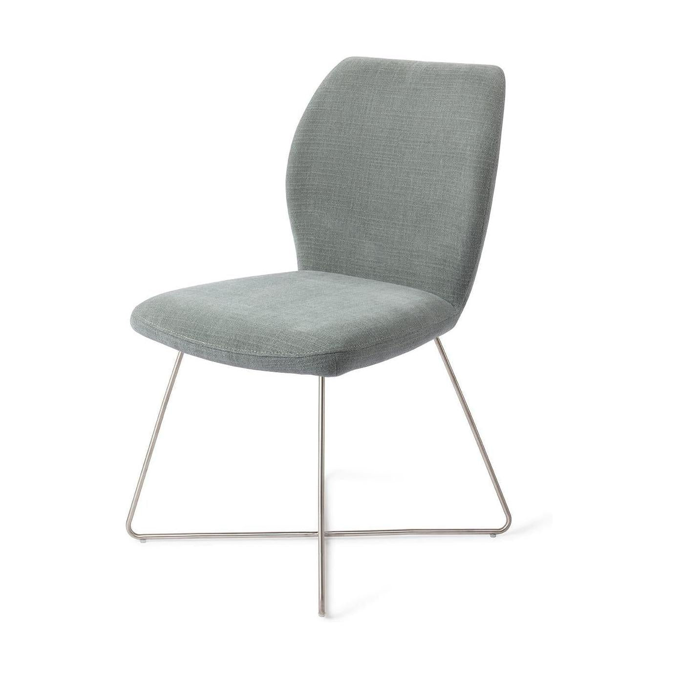 Jesper Home Ikata eetkamerstoel Breezy Blue cross steel