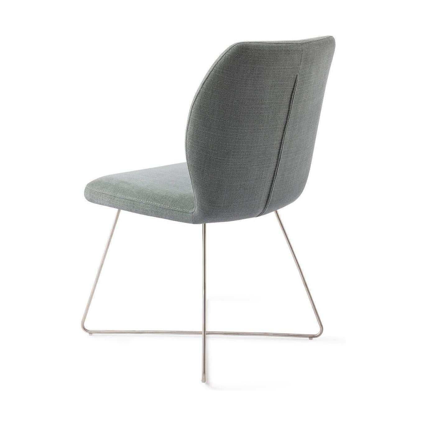 Jesper Home Ikata eetkamerstoel Breezy Blue cross steel