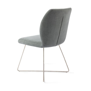 Jesper Home Ikata eetkamerstoel Breezy Blue cross steel