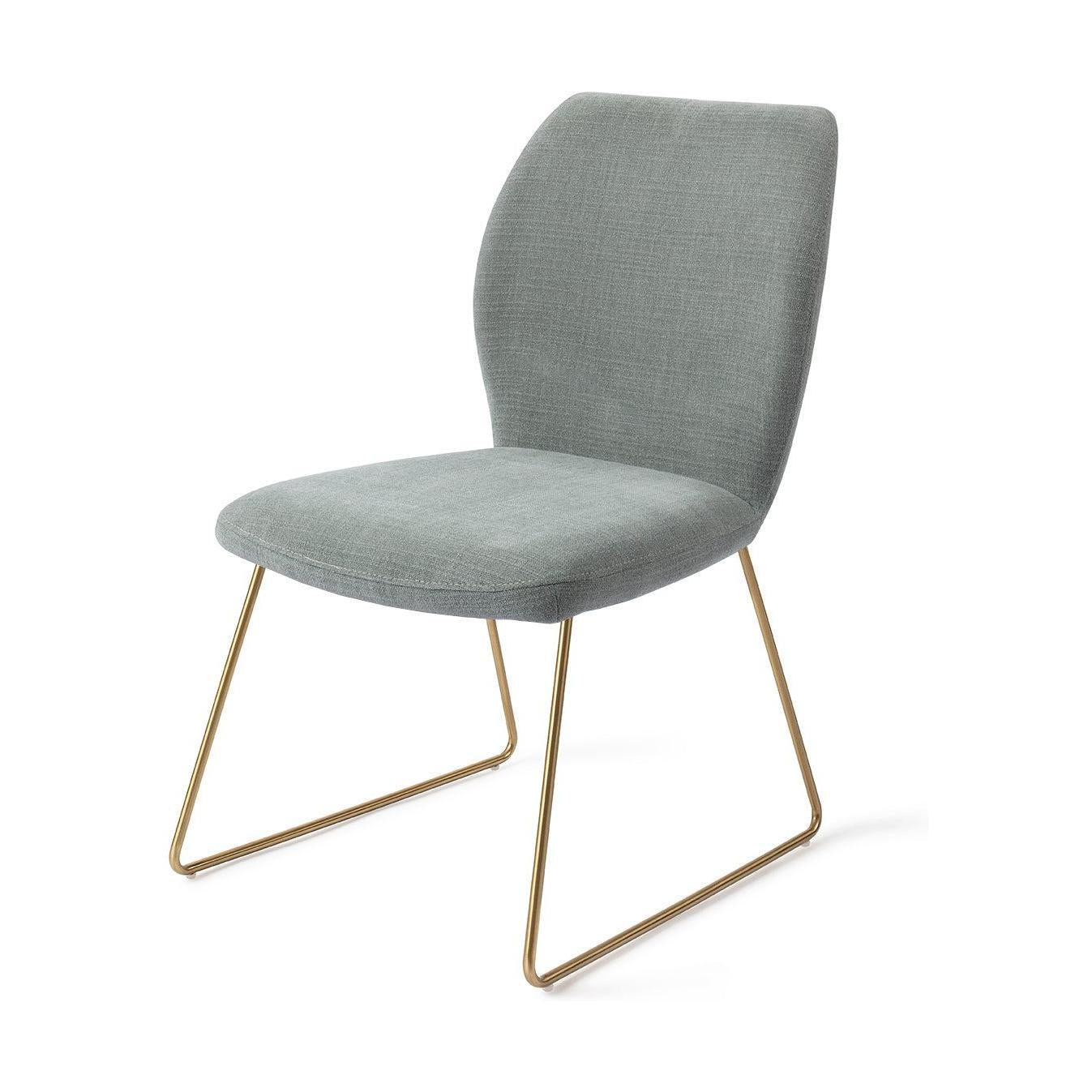 Jesper Home Ikata eetkamerstoel Breezy Blue slide gold