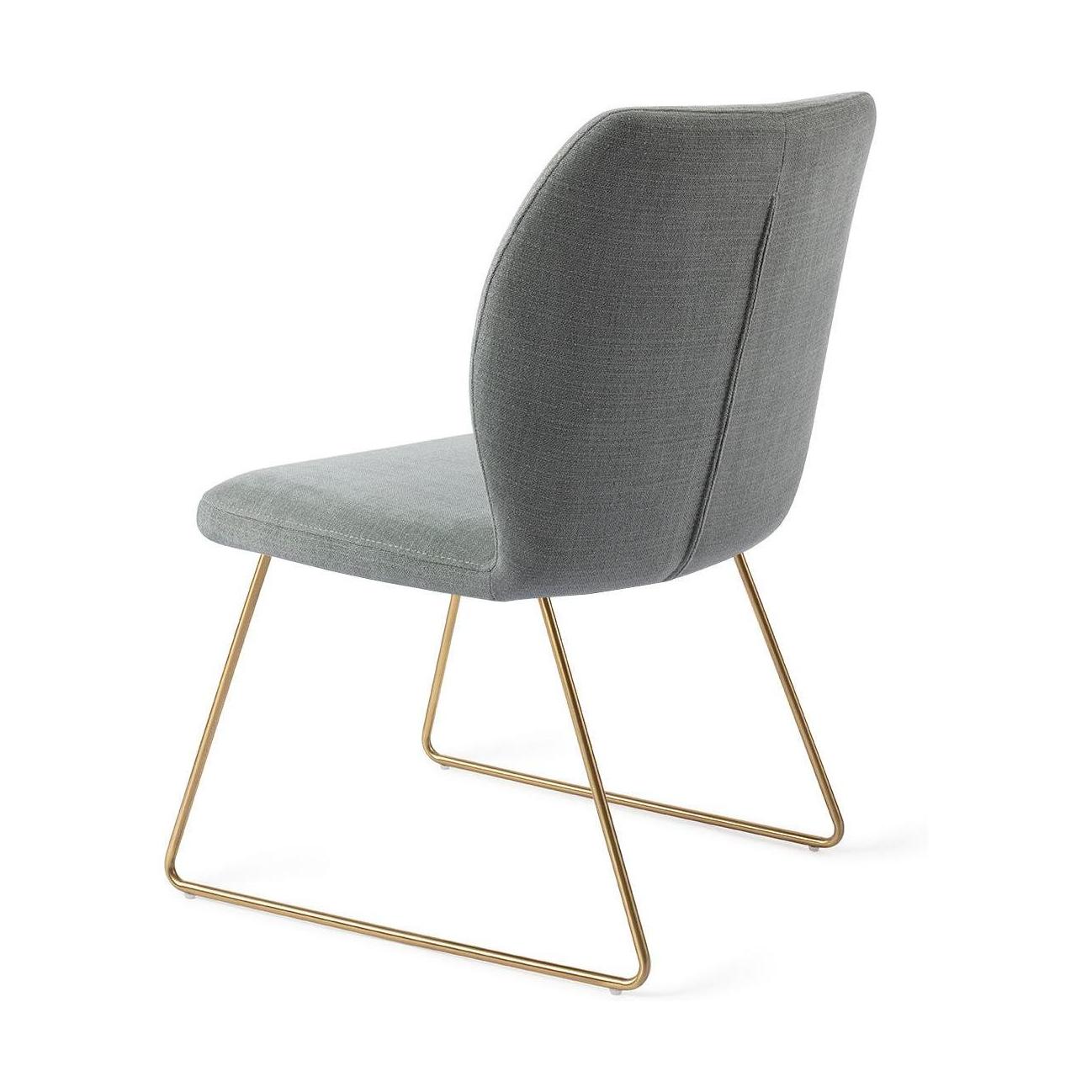 Jesper Home Ikata eetkamerstoel Breezy Blue slide gold