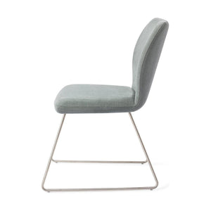 Jesper Home Ikata eetkamerstoel Breezy Blue slide steel