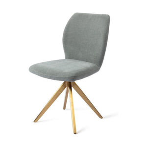 Jesper Home Ikata eetkamerstoel Breezy Blue turn gold