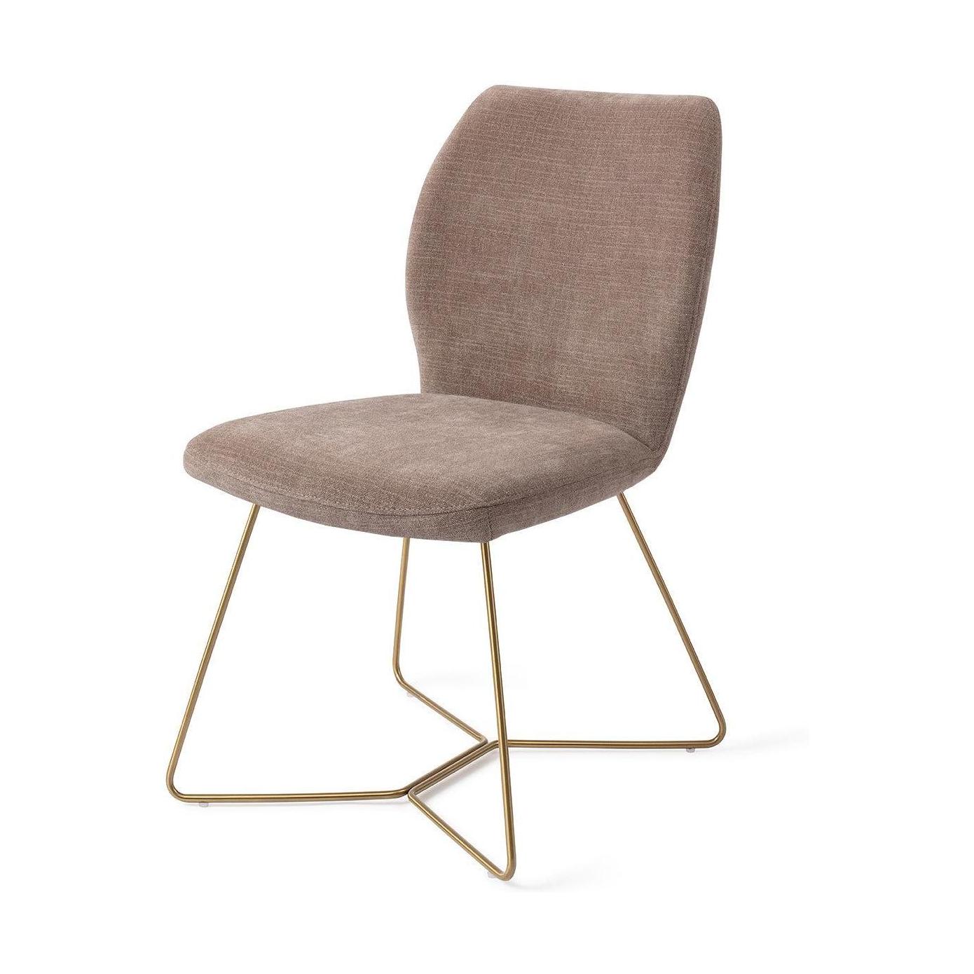Jesper Home Ikata eetkamerstoel Mocha Mist beehive gold