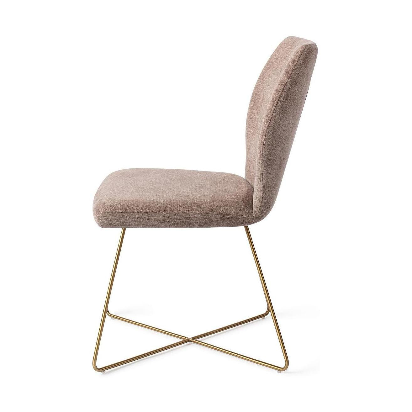 Jesper Home Ikata eetkamerstoel Mocha Mist cross gold
