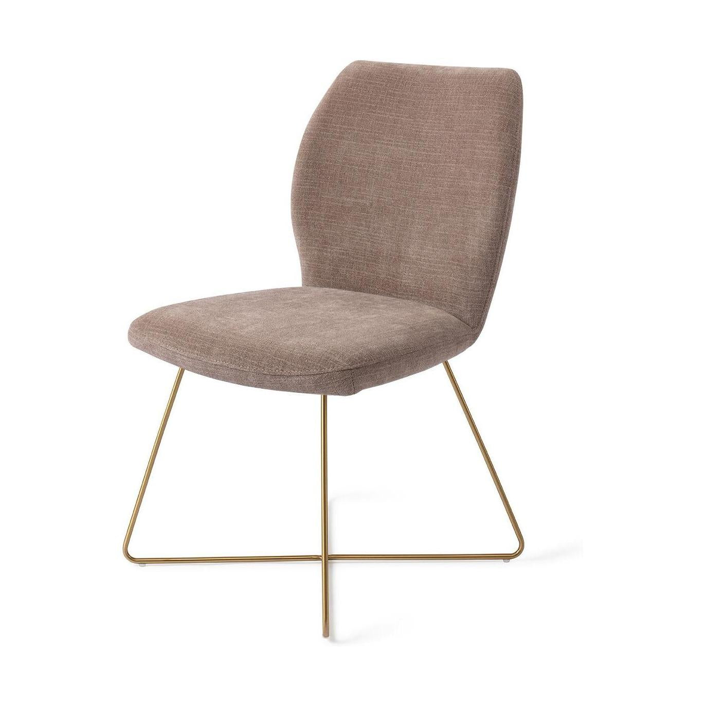 Jesper Home Ikata eetkamerstoel Mocha Mist cross gold