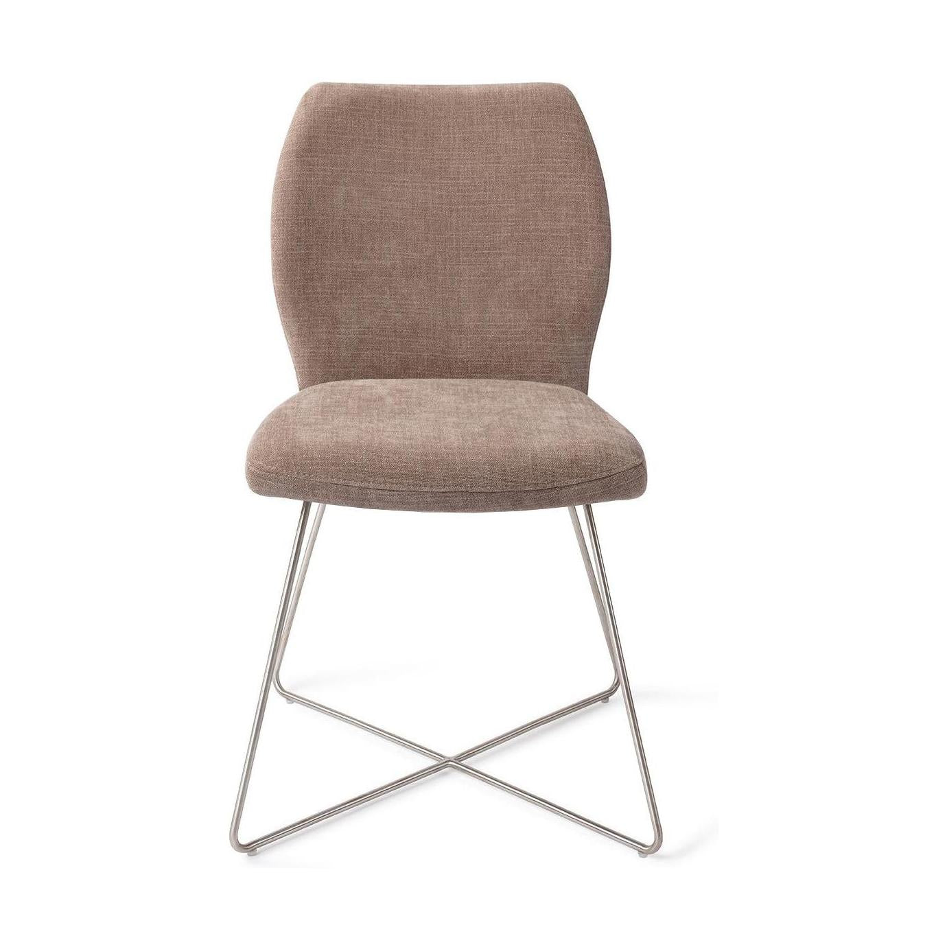 Jesper Home Ikata eetkamerstoel Mocha Mist cross steel