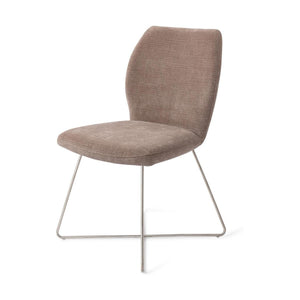 Jesper Home Ikata eetkamerstoel Mocha Mist cross steel