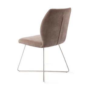 Jesper Home Ikata eetkamerstoel Mocha Mist cross steel