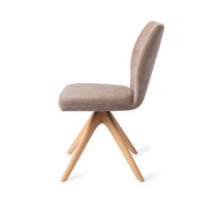 Jesper Home Ikata eetkamerstoel Mocha Mist revolve oak natural