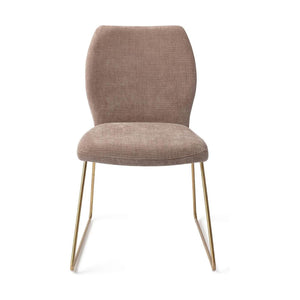 Jesper Home Ikata eetkamerstoel Mocha Mist slide gold