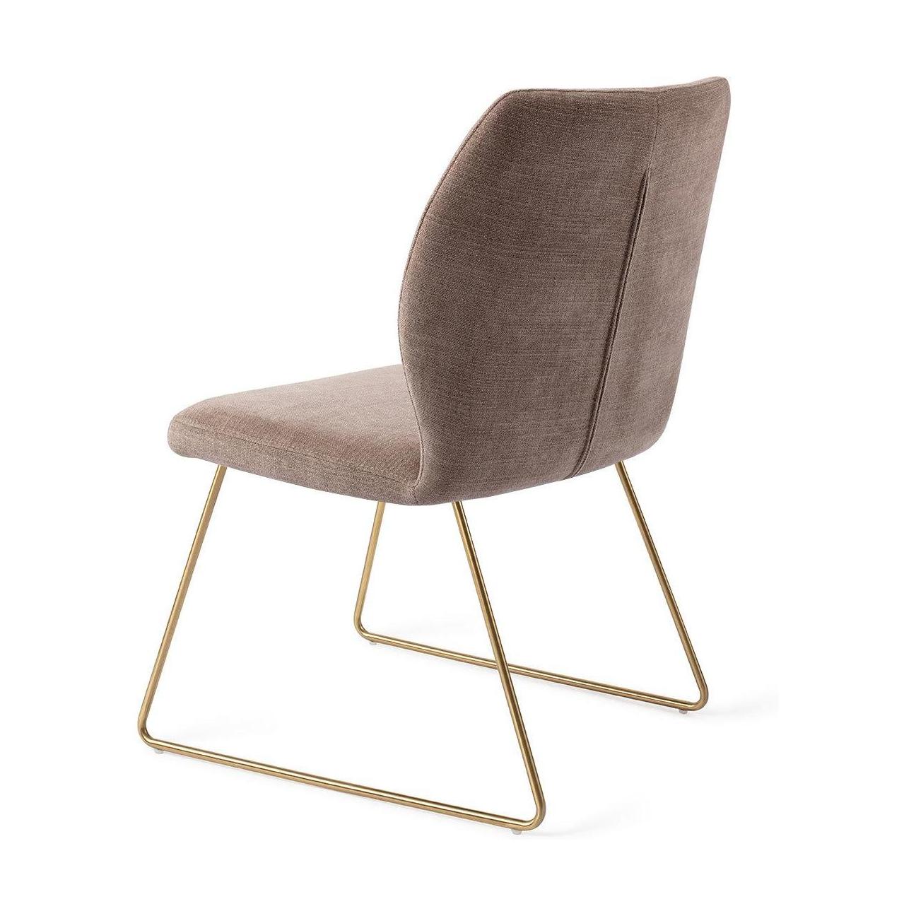 Jesper Home Ikata eetkamerstoel Mocha Mist slide gold
