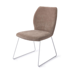 Jesper Home Ikata eetkamerstoel Mocha Mist slide white