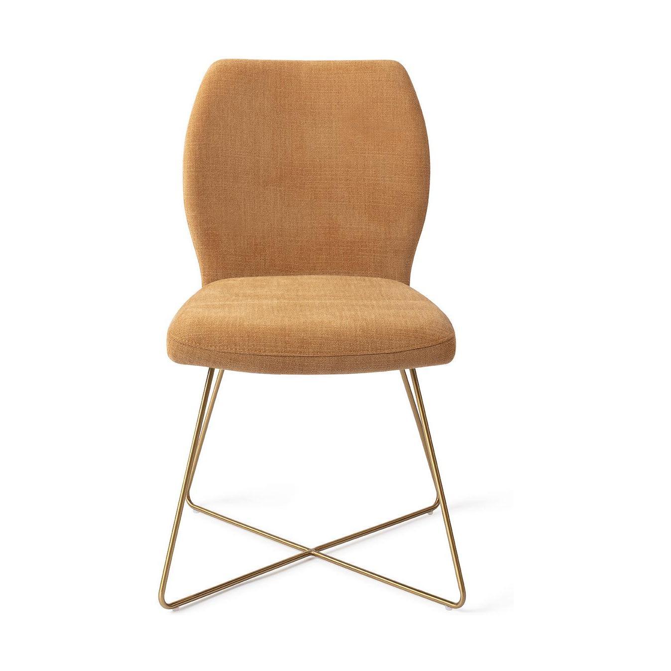 Jesper Home Ikata eetkamerstoel Honey Harvest cross gold