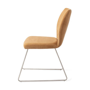 Jesper Home Ikata eetkamerstoel Honey Harvest slide steel