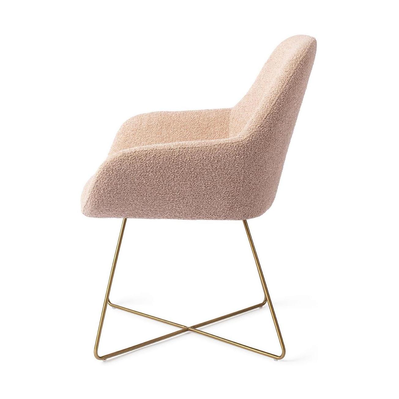 Jesper Home Kushi eetkamerstoel Flax Relax cross gold