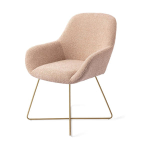 Jesper Home Kushi eetkamerstoel Flax Relax cross gold