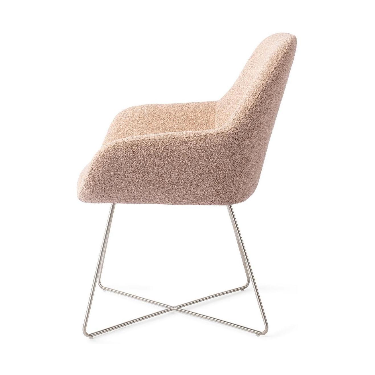 Jesper Home Kushi eetkamerstoel Flax Relax cross steel