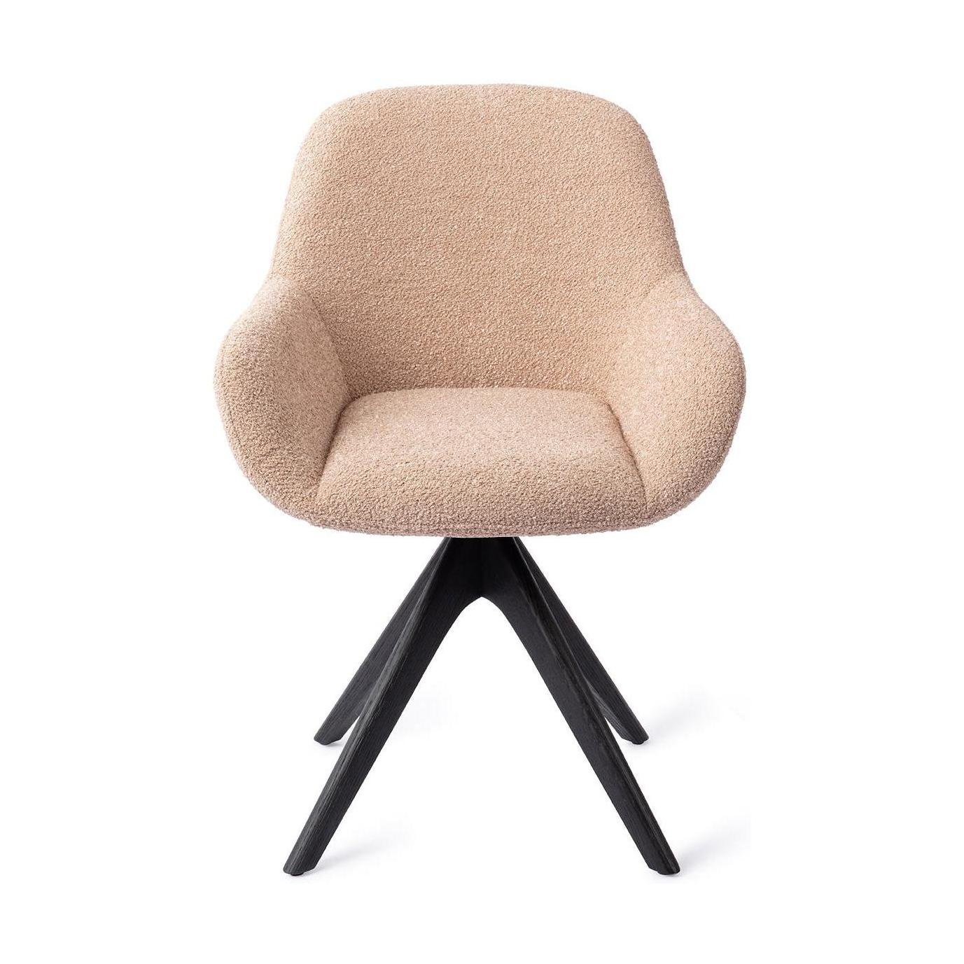 Jesper Home Kushi eetkamerstoel Flax Relax revolve oak black