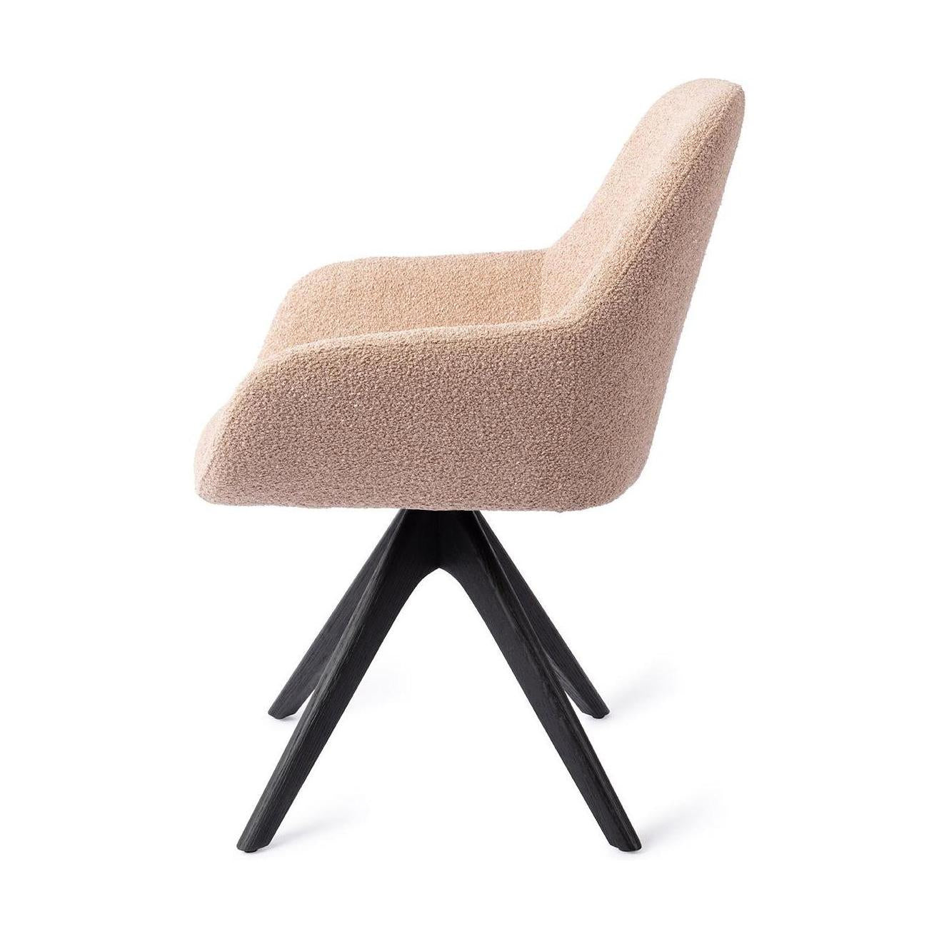 Jesper Home Kushi eetkamerstoel Flax Relax revolve oak black